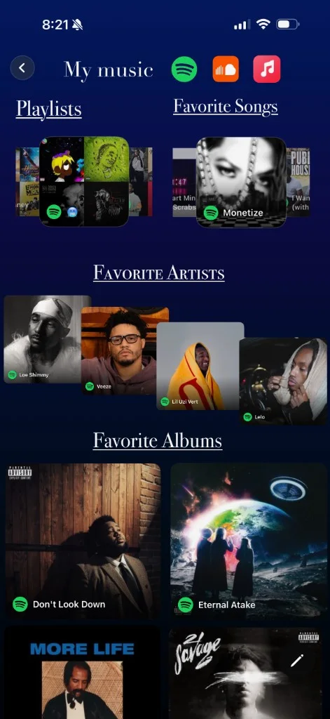 Purselo music screen
